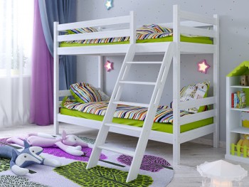 Двухъярусная кровать Соня с наклонной лестницей (вариант 10)