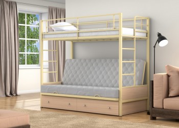 Двухъярусная кровать-диван Дакар 1 с ящиками