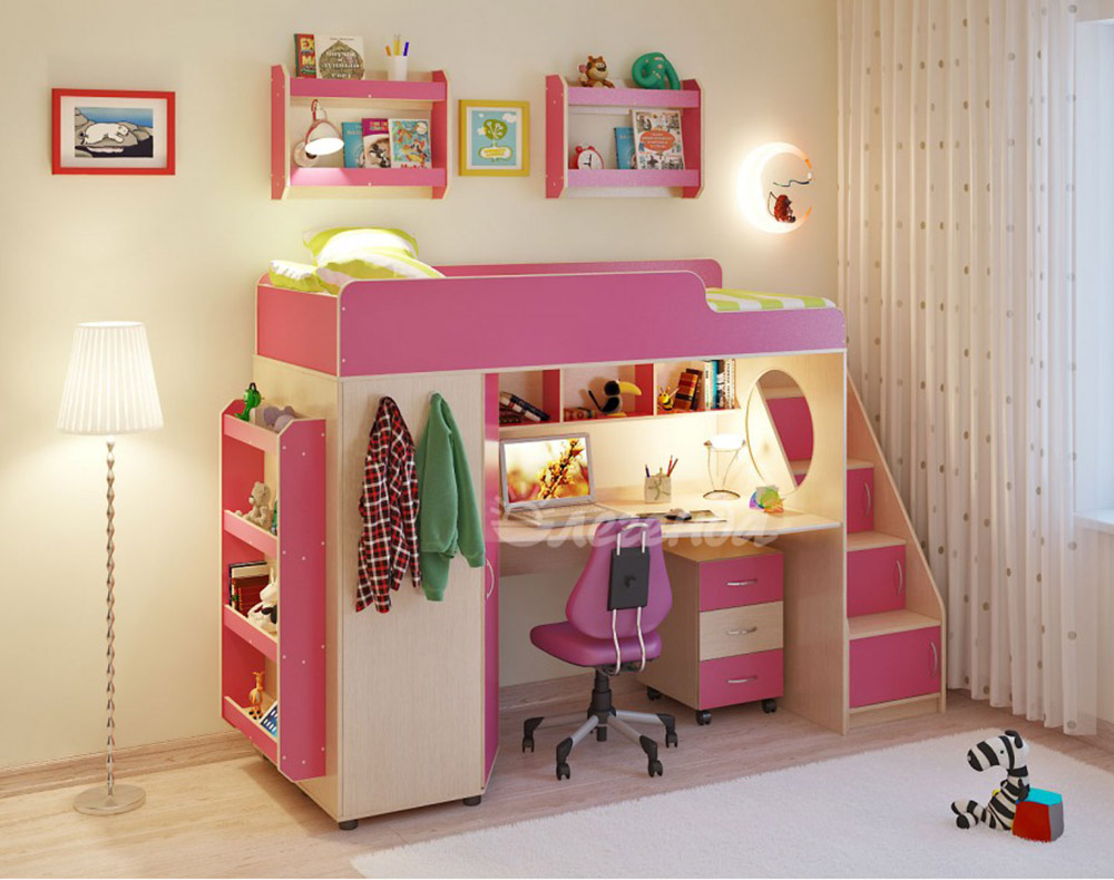 Детская кровать-чердак: выбираем модели для двоих детей 3-5 лет с игровой зоной, шкафом и подиумом Легенда