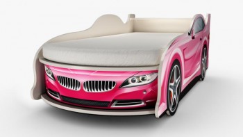 Кровать БМВ Мини (розовая)