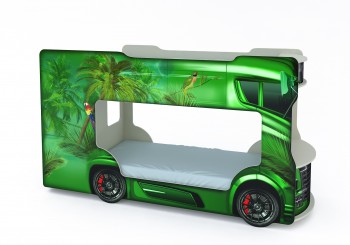Кровать Автобус (зеленая)
